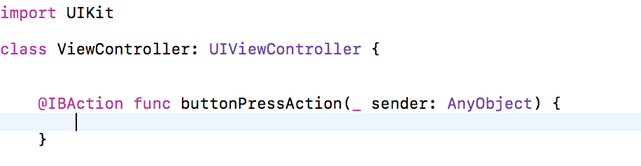 IBActions in Swift - Siphor