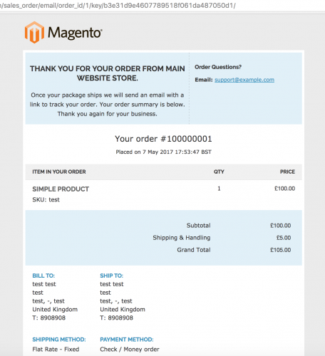 Viewing Magento Order Emails on your Local Environment